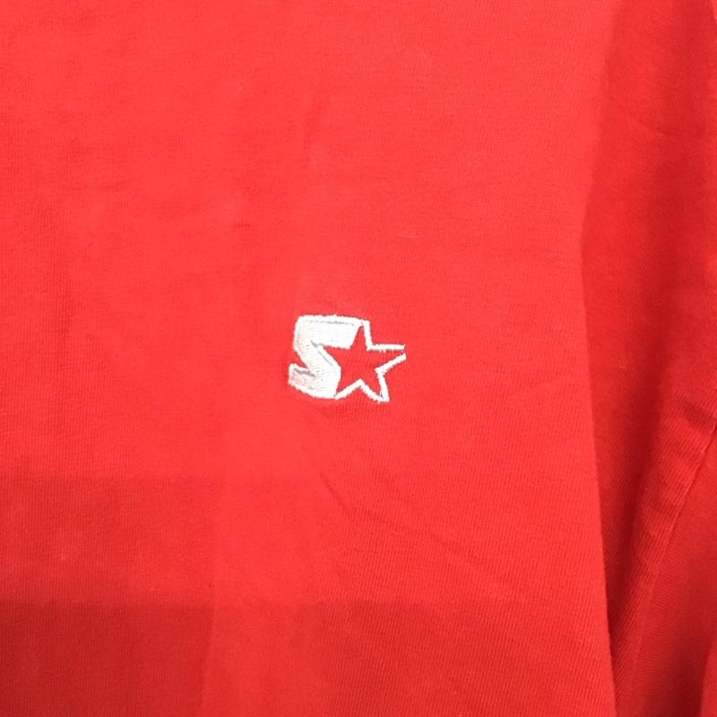 スターター STARTER Tシャツ 半袖 半袖カットソー プリントTシャツ クルーネックカットソー L ロゴ、文字 赤 / レッド /  メンズ USED 古着 中古 10136655