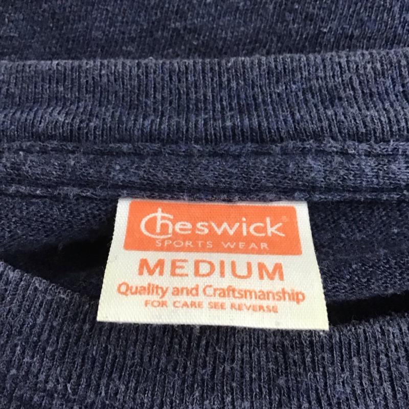 チェスウィック CHESWICK カットソー 長袖 長袖カットソー プリントカットソー クルーネック 古着 M プリント 紺 / ネイビー /  メンズ USED 古着 中古 10136669