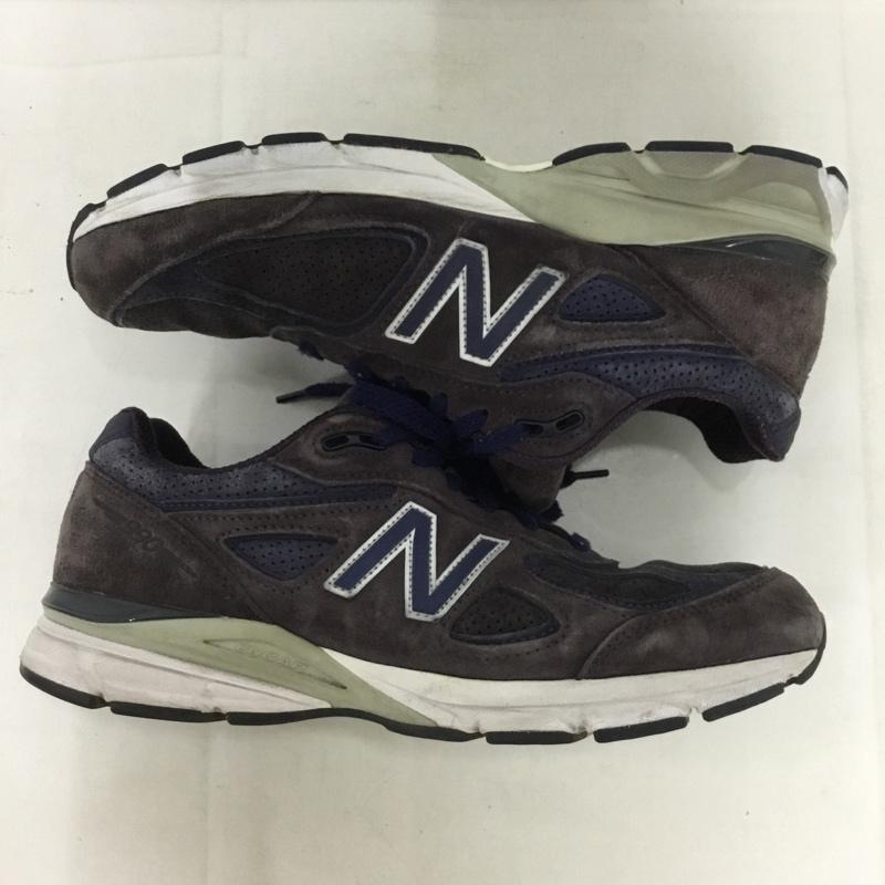 ニューバランス New Balance スニーカー スニーカー M990 EP4 USA製 28cm 28.0cm ロゴ、文字 紫 / パープル /  メンズ USED 古着 中古 10136693
