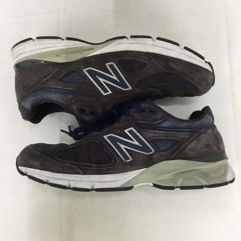 ニューバランス New Balance スニーカー スニーカー M990 EP4 USA製 28cm 28.0cm ロゴ、文字 紫 / パープル /  メンズ USED 古着 中古 10136693