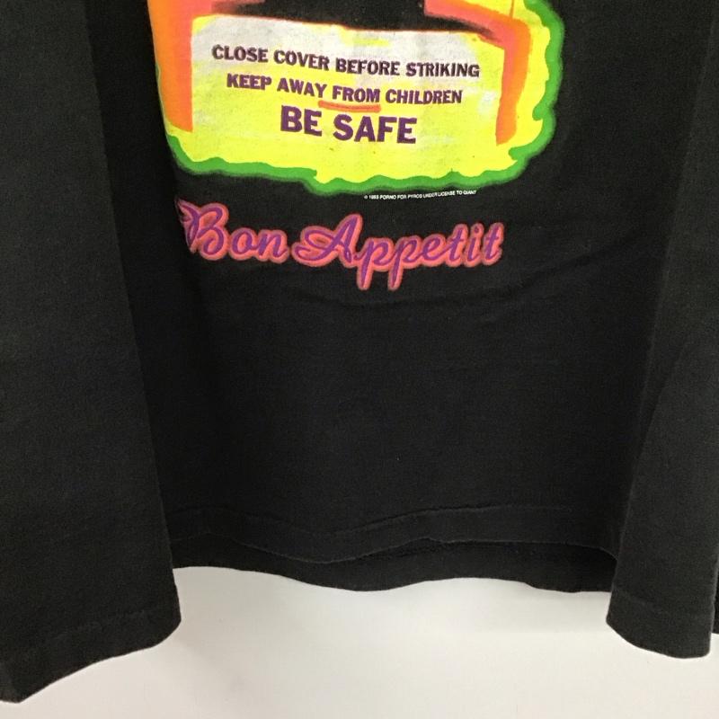 古着 USED Tシャツ 半袖 半袖カットソー プリントTシャツ クルーネックカットソー バンドT ポルノフォーパイロス XL プリント 黒 / ブラック /  メンズ USED 古着 中古 10136712