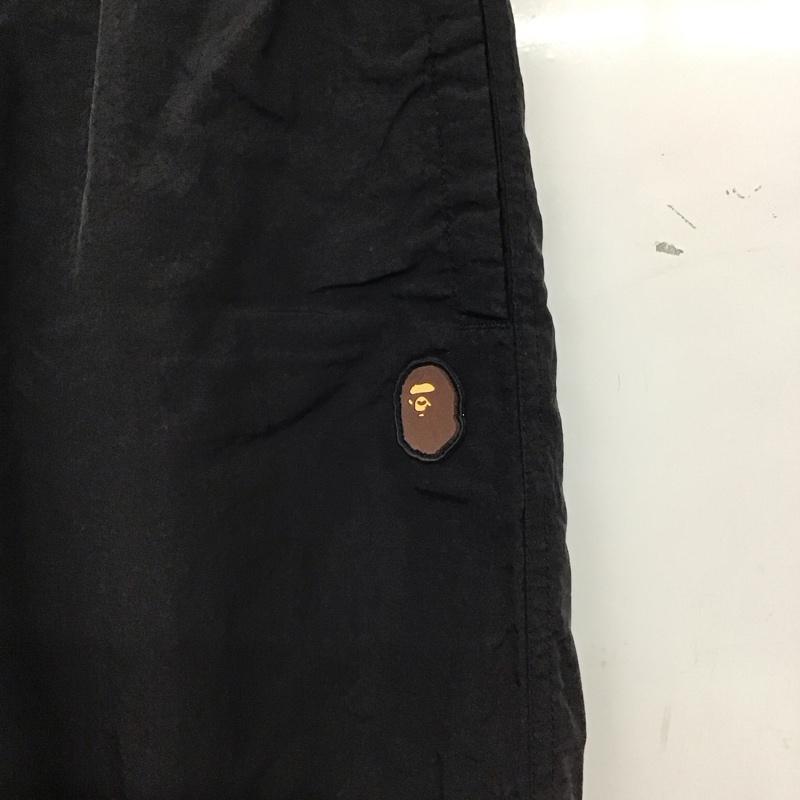 アベイシングエイプ A BATHING APE パンツ ワークパンツ、ペインターパンツ ワークパンツ ワイドパンツ カジュアルパンツ ナイロンパンツ XS 無地 黒 / ブラック /  レディース USED 古着 中古 10136743