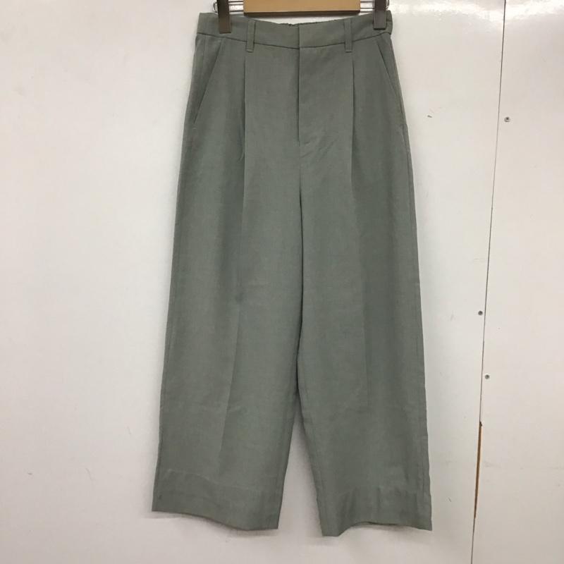 ローリーズファーム LOWRYS FARM パンツ スラックス スラックスパンツ ワイドパンツ センタータックパンツ M 無地 カーキ / カーキ /  レディース USED 古着 中古 10136745