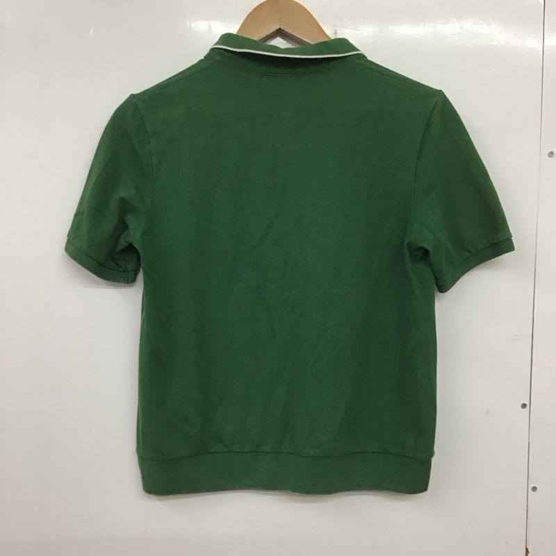 ラコステ LACOSTE ポロシャツ 半袖 半袖ポロシャツ カラーシャツ 半袖カットソー 38 ロゴ、文字 緑 / グリーン /  レディース USED 古着 中古 10136753