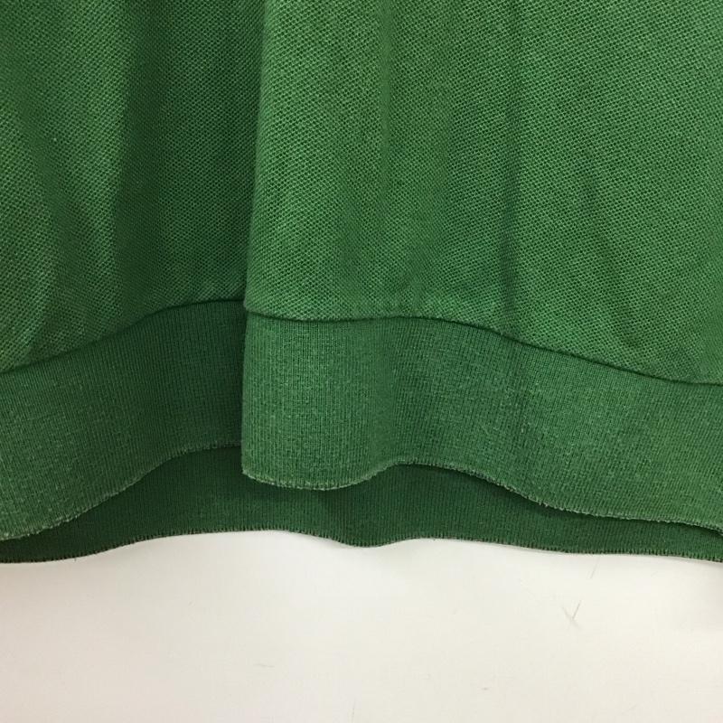 ラコステ LACOSTE ポロシャツ 半袖 半袖ポロシャツ カラーシャツ 半袖カットソー 38 ロゴ、文字 緑 / グリーン /  レディース USED 古着 中古 10136753