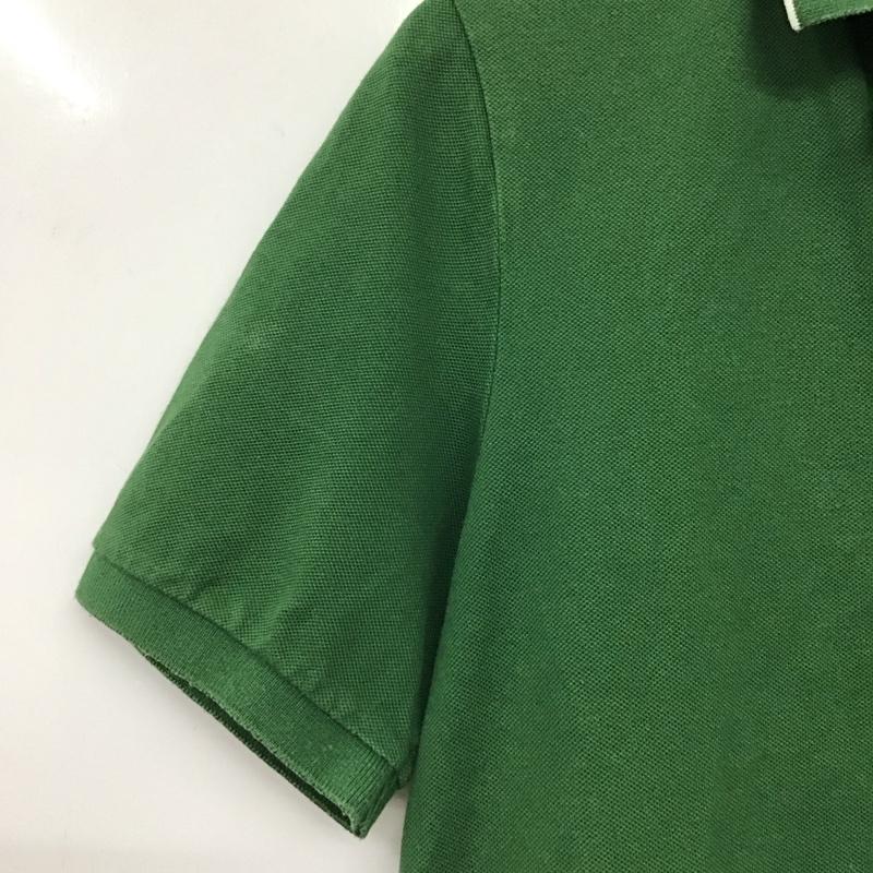 ラコステ LACOSTE ポロシャツ 半袖 半袖ポロシャツ カラーシャツ 半袖カットソー 38 ロゴ、文字 緑 / グリーン /  レディース USED 古着 中古 10136753