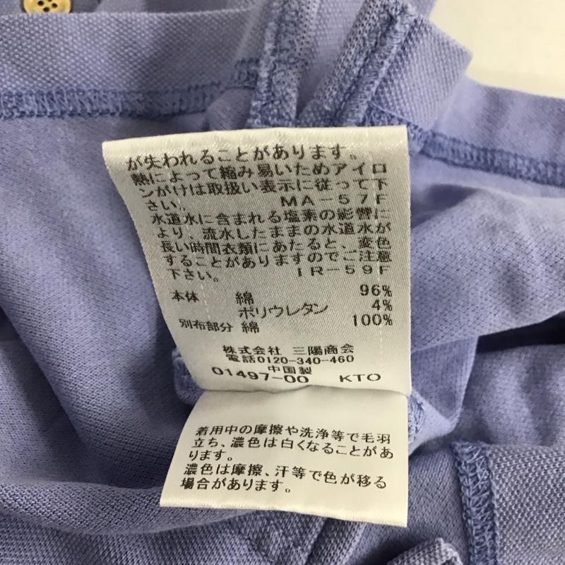 ブルーレーベル・クレストブリッジ BLUE LABEL CRESTBRIDGE ポロシャツ 半袖 半袖ポロシャツ カラーシャツ 半袖カットソー 40 無地 水色 / ライトブルー /  レディース USED 古着 中古 10136754