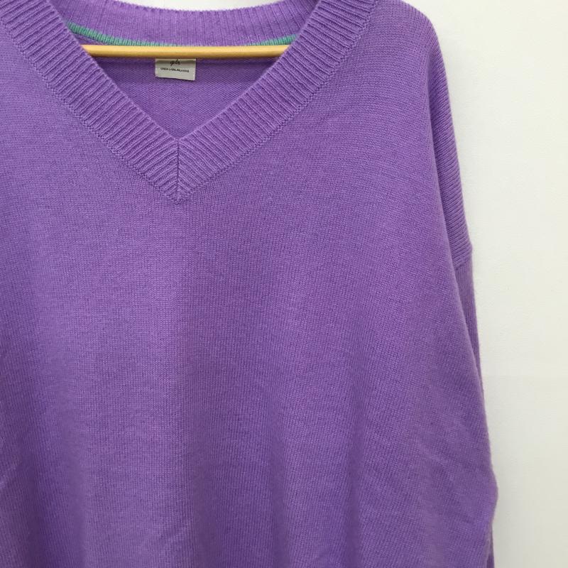 グリーンレーベルリラクシング green label relaxing ニット、セーター 長袖 3613-136-2376 FREE 無地 紫 / パープル /  レディース USED 古着 中古 10136780
