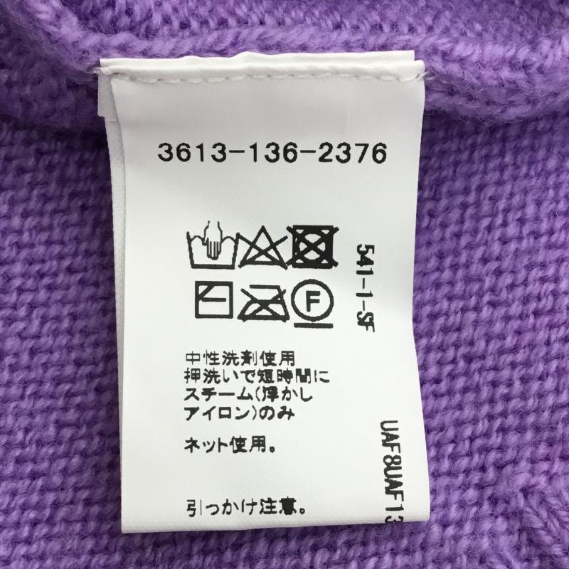 グリーンレーベルリラクシング green label relaxing ニット、セーター 長袖 3613-136-2376 FREE 無地 紫 / パープル /  レディース USED 古着 中古 10136780