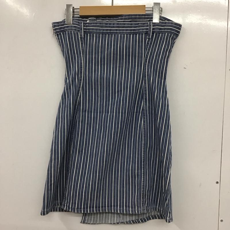 ザラ ZARA ワンピース ミニスカート S ストライプ 白 / ホワイト / X 青 / ブルー /  レディース USED 古着 中古 10136840