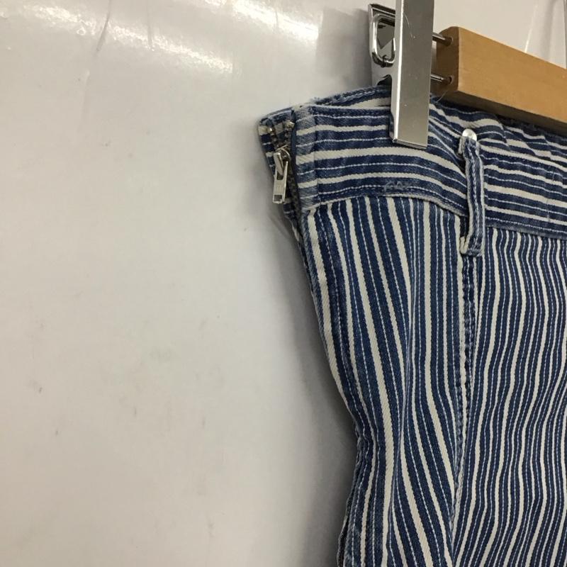 ザラ ZARA ワンピース ミニスカート S ストライプ 白 / ホワイト / X 青 / ブルー /  レディース USED 古着 中古 10136840