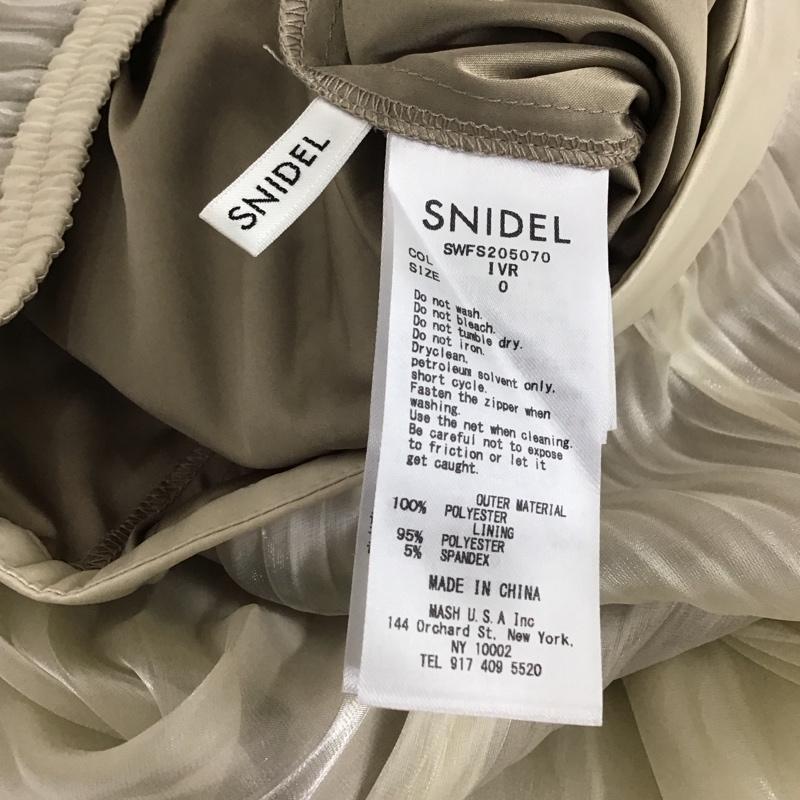 スナイデル SNIDEL スカート ロングスカート AWFS205070 シアープリーツスカート 0 無地 アイボリー / アイボリー /  レディース USED 古着 中古 10136842
