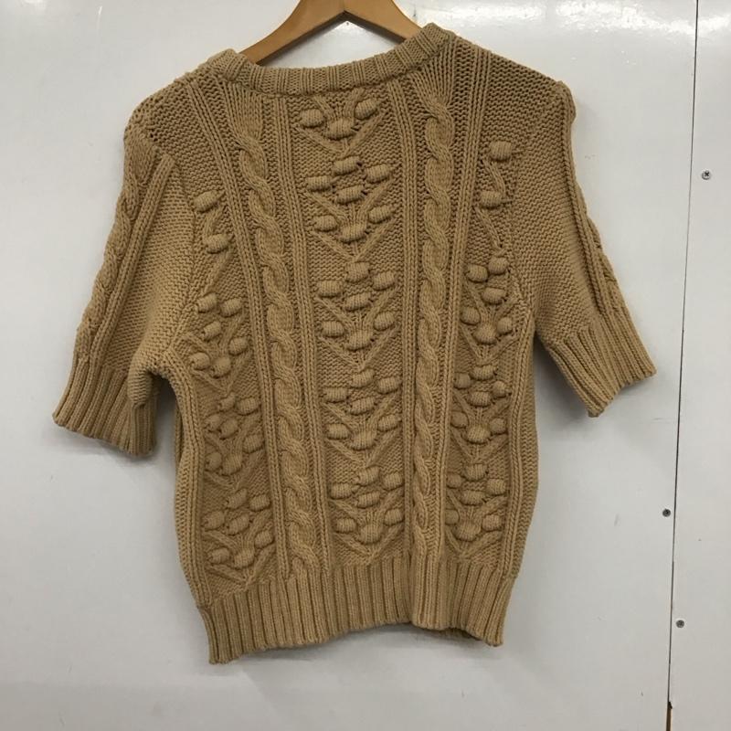 ザラ ZARA ニット、セーター 半袖 M 無地 茶 / ブラウン /  レディース USED 古着 中古 10136847