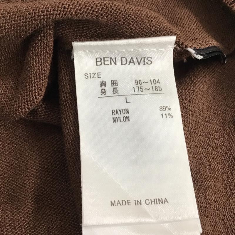 ベンデイビス BEN DAVIS ニット、セーター 半袖 i-23580038 ストライプジップアップセーター 半袖ニットカットソー L ストライプ マルチカラー / マルチカラー /  メンズ USED 古着 中古 10136857