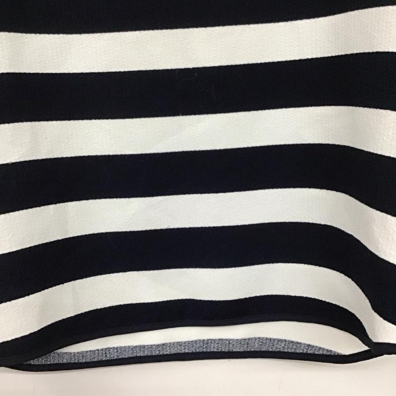 ザラベーシック ZARA BASIC カットソー 半袖 S ボーダー柄 白 / ホワイト / X 紺 / ネイビー /  レディース USED 古着 中古 10136908