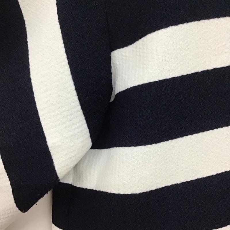 ザラベーシック ZARA BASIC カットソー 半袖 S ボーダー柄 白 / ホワイト / X 紺 / ネイビー /  レディース USED 古着 中古 10136908