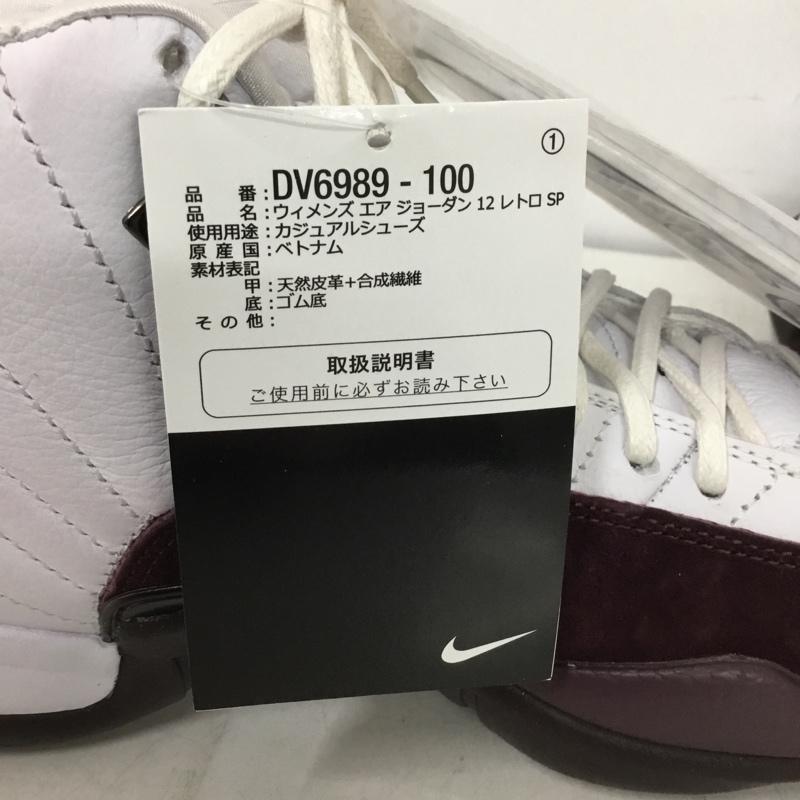 ナイキ NIKE スニーカー スニーカー DV6989-100 WMNS AIR JORDAN 12 RETRO SP 24cm 箱有 24.0cm ロゴ、文字 白 / ホワイト / X えんじ / ワインレッド /  レディース USED 古着 中古 10136920