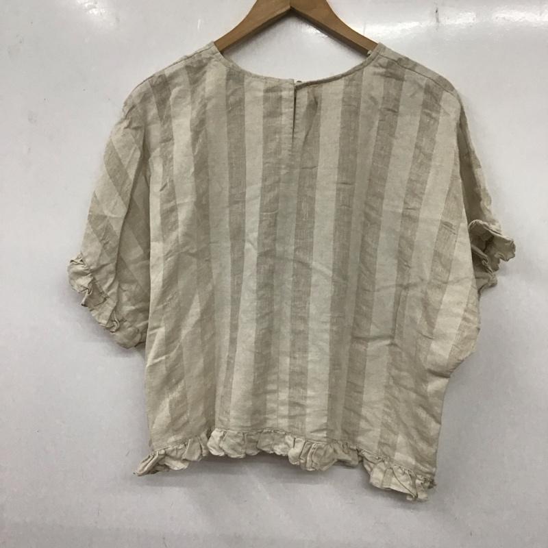 ザラベーシック ZARA BASIC カットソー 半袖 M  ベージュ / ベージュ /  レディース USED 古着 中古 10136932