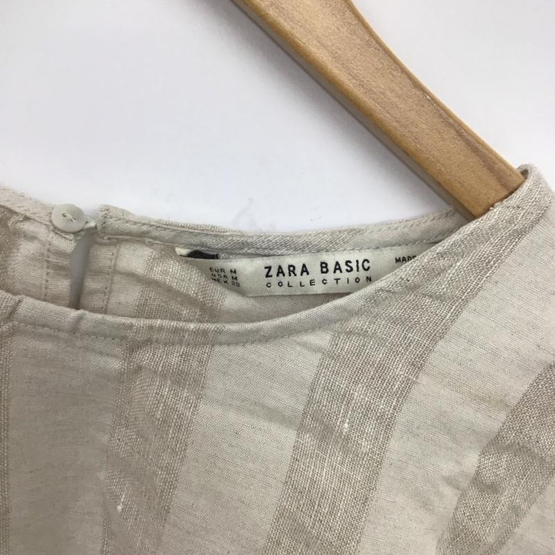 ザラベーシック ZARA BASIC カットソー 半袖 M  ベージュ / ベージュ /  レディース USED 古着 中古 10136932