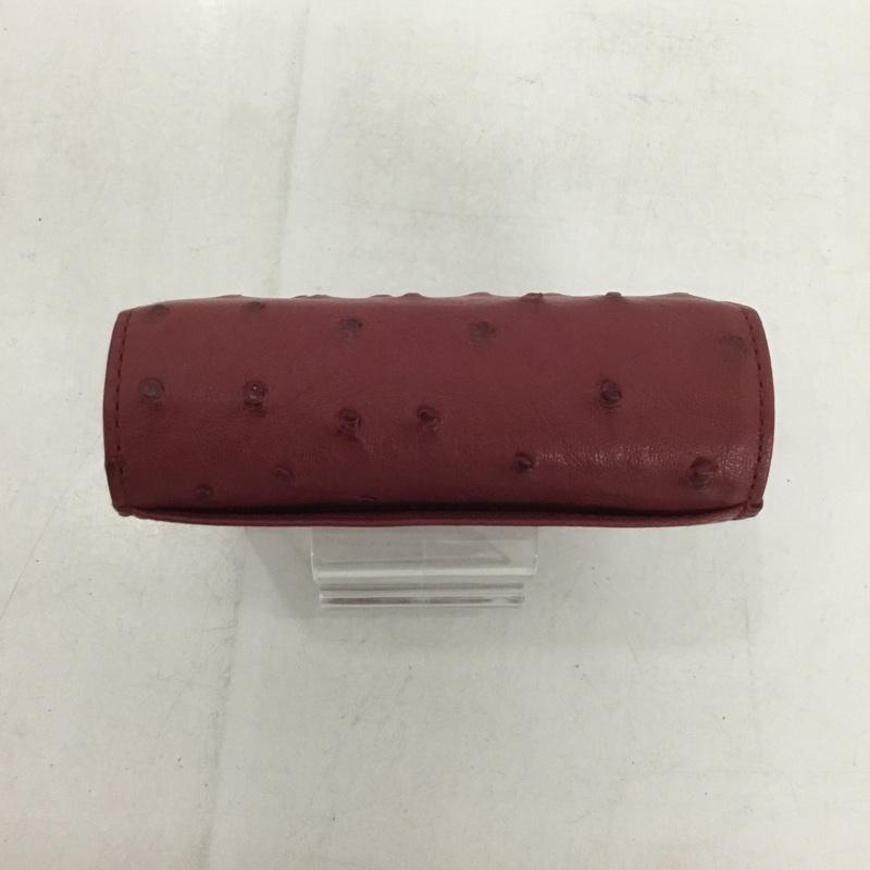 ハマノ HAMANO 財布 コンパクト財布 三つ折り パスケース付き  えんじ / ワインレッド /  レディース USED 古着 中古 10136966