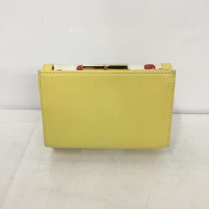 サマンサベガ Samantha Vega 財布 コンパクト財布 チェック チェリー がま口 ロゴ、文字 黄 / イエロー /  レディース USED 古着 中古 10136968