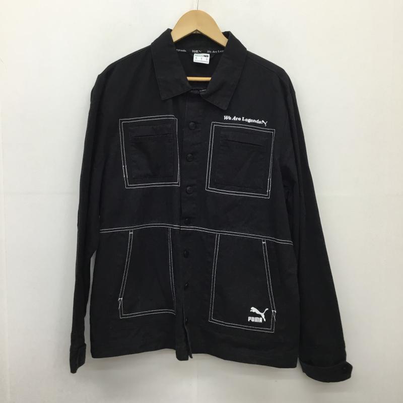 プーマ PUMA ジャケット、上着 ジャケット、ブレザー PUMA 536319-01 WRK WR ジャケット M ロゴ、文字 黒 / ブラック / X 白 / ホワイト /  メンズ USED 古着 中古 10136978