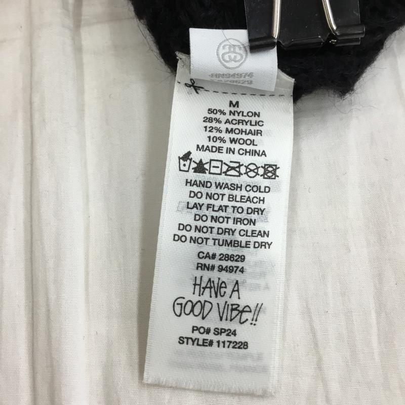 ステューシー STUSSY ニット、セーター 長袖 117228 CABLE LOOSE KNIT SWEATER M 無地 黒 / ブラック /  メンズ USED 古着 中古 10136991