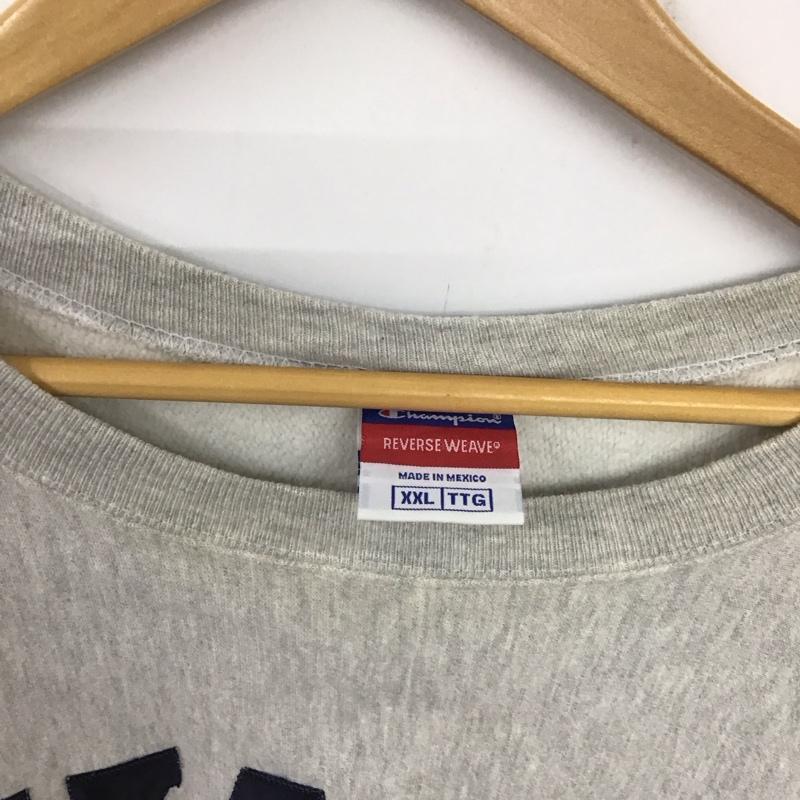 チャンピオン Champion トレーナー 長袖 reverseweave 00s メキシコ製 yaleワッペンロゴ プルオーバースウェット XXL ロゴ、文字 灰 / グレー /  メンズ USED 古着 中古 10137063