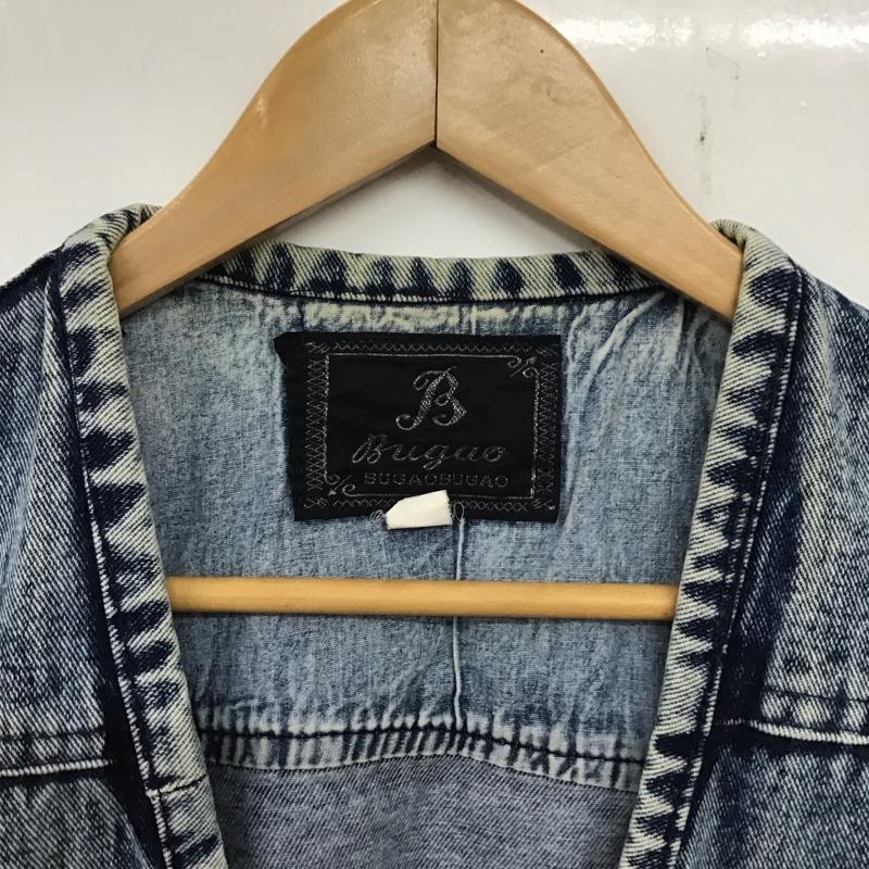 古着 USED ベスト ベスト デニムベスト ジップアップベスト ノースリーブカットソー 古着 XXL 無地 インディゴ / インディゴ /  メンズ USED 古着 中古 10137066