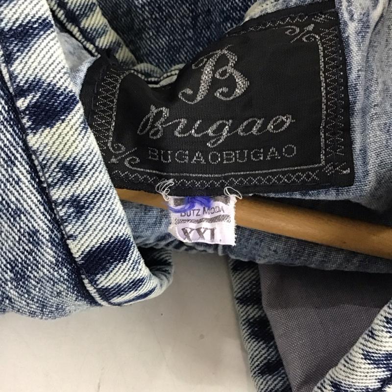 古着 USED ベスト ベスト デニムベスト ジップアップベスト ノースリーブカットソー 古着 XXL 無地 インディゴ / インディゴ /  メンズ USED 古着 中古 10137066