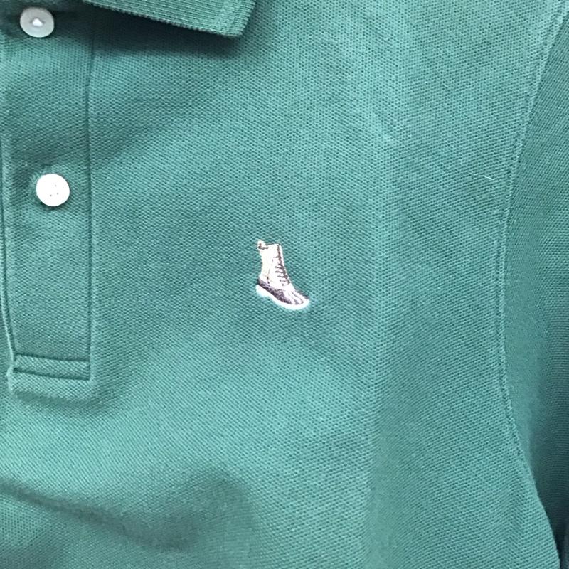 エルエルビーン L.L.Bean ポロシャツ 半袖 半袖ポロシャツ カラーシャツ 半袖カットソー M ロゴ、文字 緑 / グリーン /  メンズ USED 古着 中古 10137068