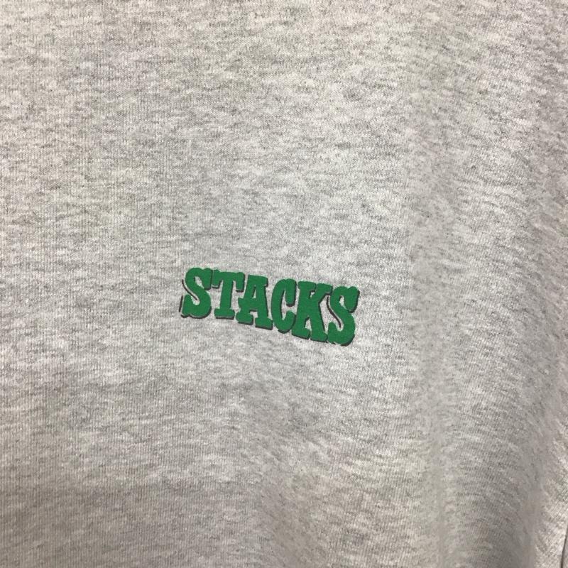 古着 USED トレーナー 長袖 長袖トレーナー スウェット クルーネック プルオーバー stacks bookstore L ロゴ、文字 灰 / グレー /  メンズ USED 古着 中古 10137104