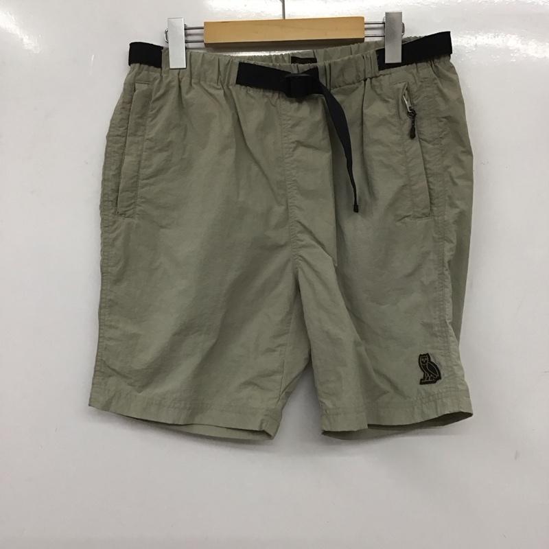 オクトーバーズ ベリー オウン OCTOBERS VERY OWN パンツ ショートパンツ ショートパンツ ハーフパンツ カジュアルパンツ ナイロンパンツ M ロゴ、文字 ベージュ / ベージュ /  メンズ USED 古着 中古 10137112