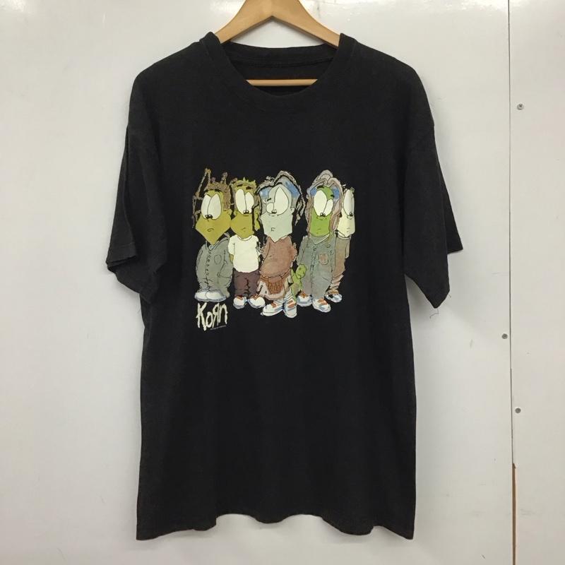 古着 USED Tシャツ 半袖 半袖カットソー プリントTシャツ コピーライト 2001年 バンドT korn プリント 黒 / ブラック /  メンズ USED 古着 中古 10137156