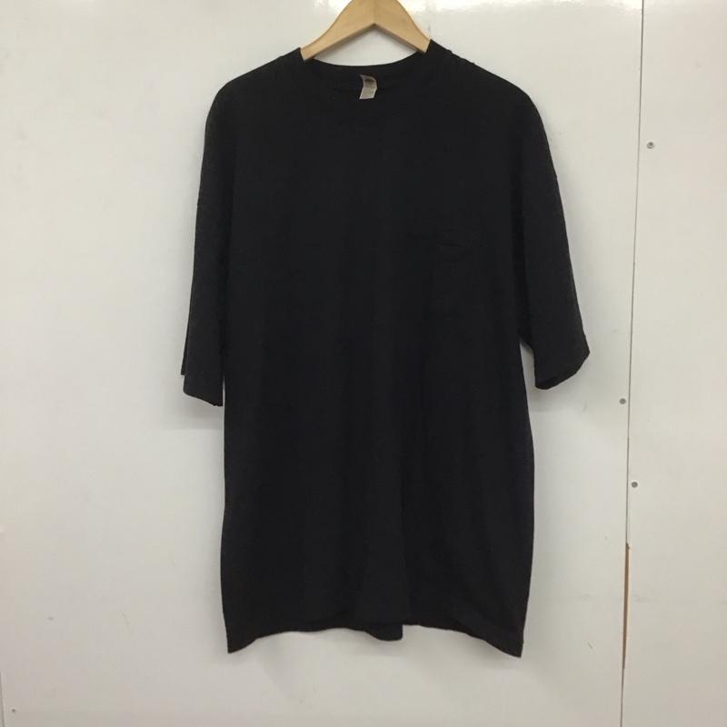 ロサンゼルスアパレル LOS ANGELES APPAREL Tシャツ 半袖 半袖カットソー 無地Tシャツ クルーネックカットソー XL 無地 黒 / ブラック /  メンズ USED 古着 中古 10137158