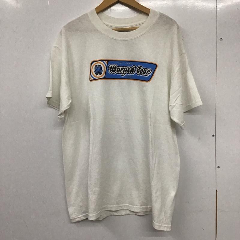 ギルダン GILDAN Tシャツ 半袖 半袖カットソー プリントTシャツ クルーネックカットソー vans warped tour 2001 L ロゴ、文字 白 / ホワイト /  メンズ USED 古着 中古 10137160