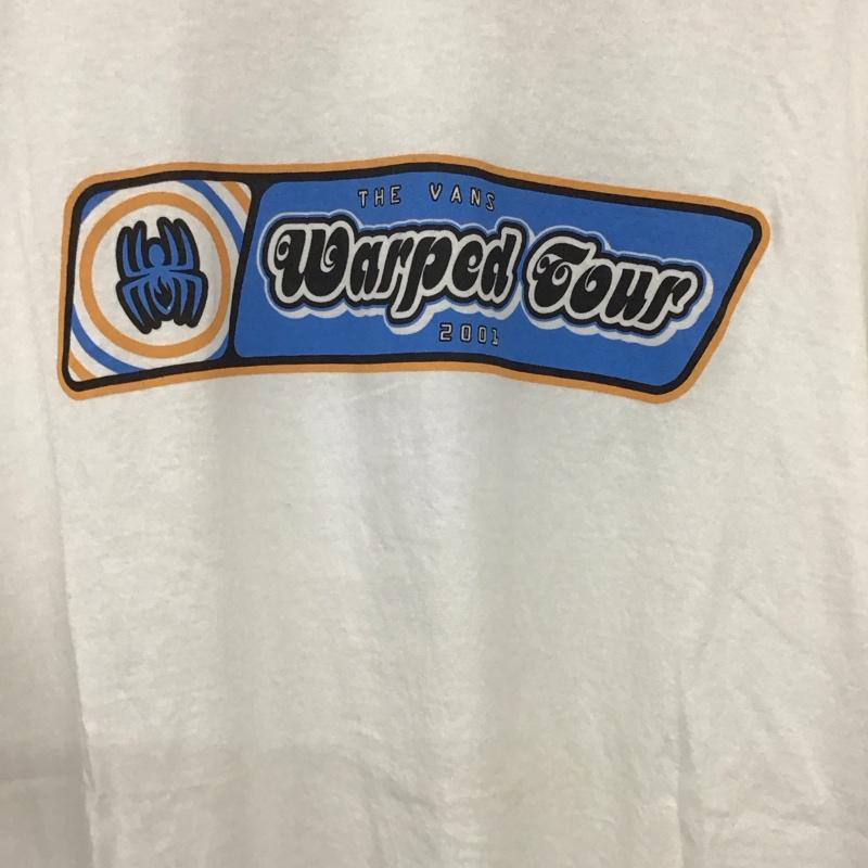 ギルダン GILDAN Tシャツ 半袖 半袖カットソー プリントTシャツ クルーネックカットソー vans warped tour 2001 L ロゴ、文字 白 / ホワイト /  メンズ USED 古着 中古 10137160