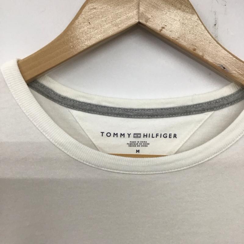 トミーヒルフィガー TOMMY HILFIGER Tシャツ 半袖 半袖カットソー プリントTシャツ クルーネックカットソー M ロゴ、文字 白 / ホワイト /  メンズ USED 古着 中古 10137162
