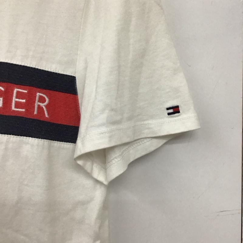 トミーヒルフィガー TOMMY HILFIGER Tシャツ 半袖 半袖カットソー プリントTシャツ クルーネックカットソー M ロゴ、文字 白 / ホワイト /  メンズ USED 古着 中古 10137162