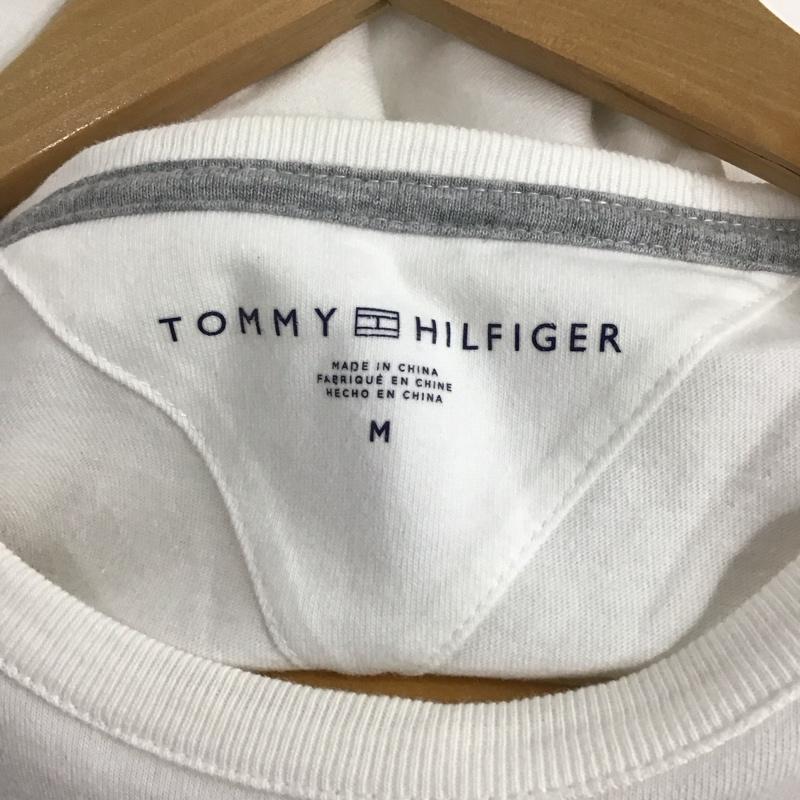 トミーヒルフィガー TOMMY HILFIGER Tシャツ 半袖 半袖カットソー プリントTシャツ クルーネックカットソー M ロゴ、文字 白 / ホワイト /  メンズ USED 古着 中古 10137162