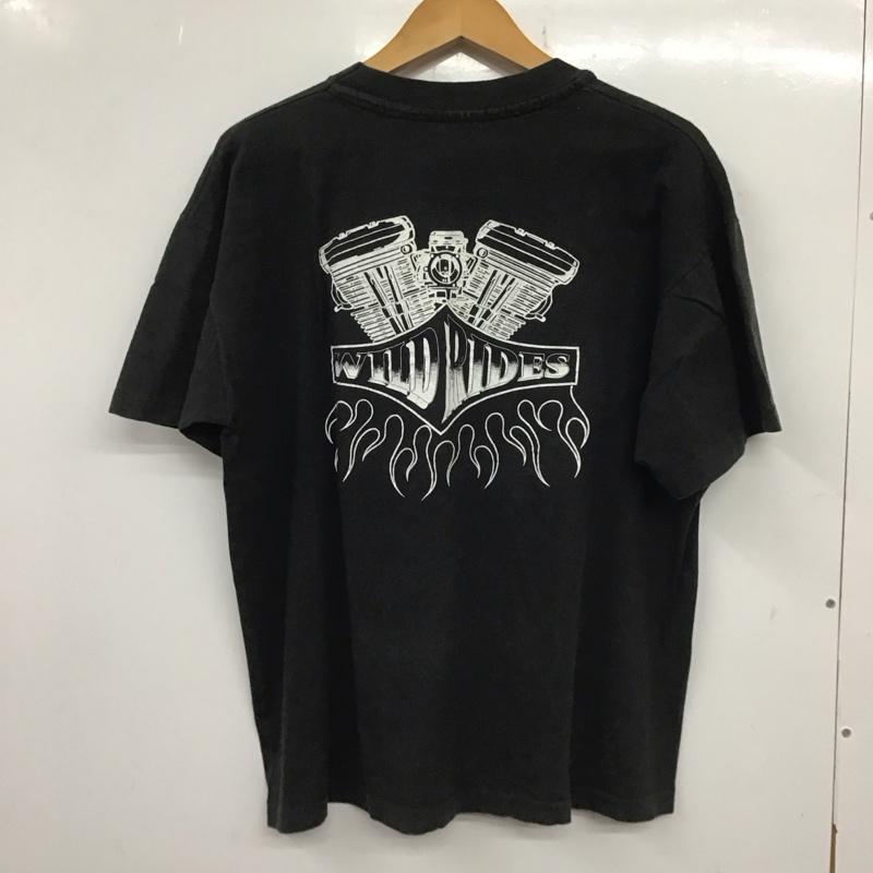 古着 USED Tシャツ 半袖 半袖カットソー プリントTシャツ クルーネックカットソー anvil 90s usa製 L プリント 黒 / ブラック /  メンズ USED 古着 中古 10137172