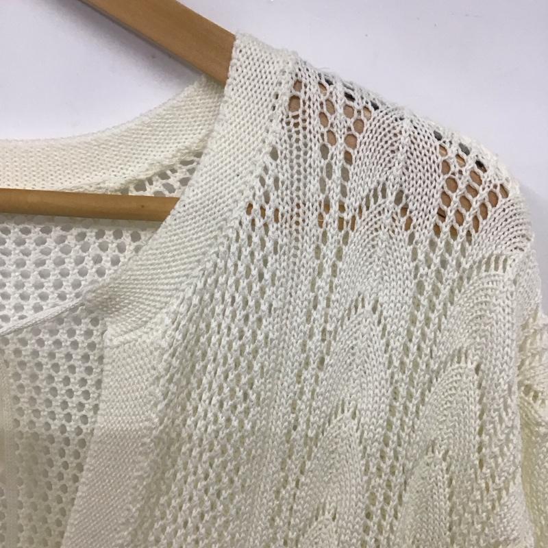 ローリーズファーム LOWRYS FARM ニット、セーター 半袖 FREE 無地 白 / ホワイト /  レディース USED 古着 中古 10137212