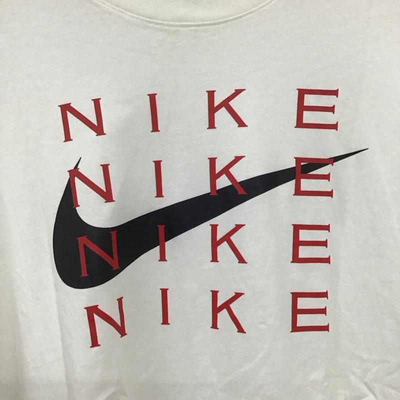 ナイキ NIKE Tシャツ 半袖 半袖カットソー プリントTシャツ クルーネックカットソー XL ロゴ、文字 白 / ホワイト /  メンズ USED 古着 中古 10137235