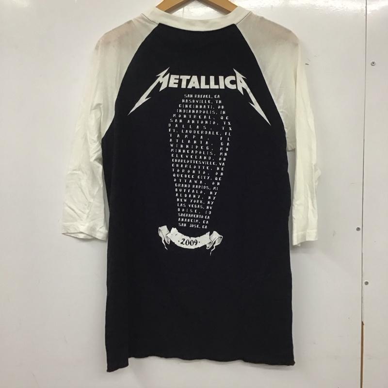 古着 USED カットソー 七分袖 ラグランシャツ クルーネックカットソー 古着 バンドTシャツ L プリント 白 / ホワイト /  メンズ USED 古着 中古 10137266
