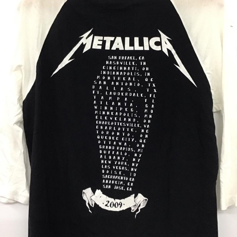 古着 USED カットソー 七分袖 ラグランシャツ クルーネックカットソー 古着 バンドTシャツ L プリント 白 / ホワイト /  メンズ USED 古着 中古 10137266