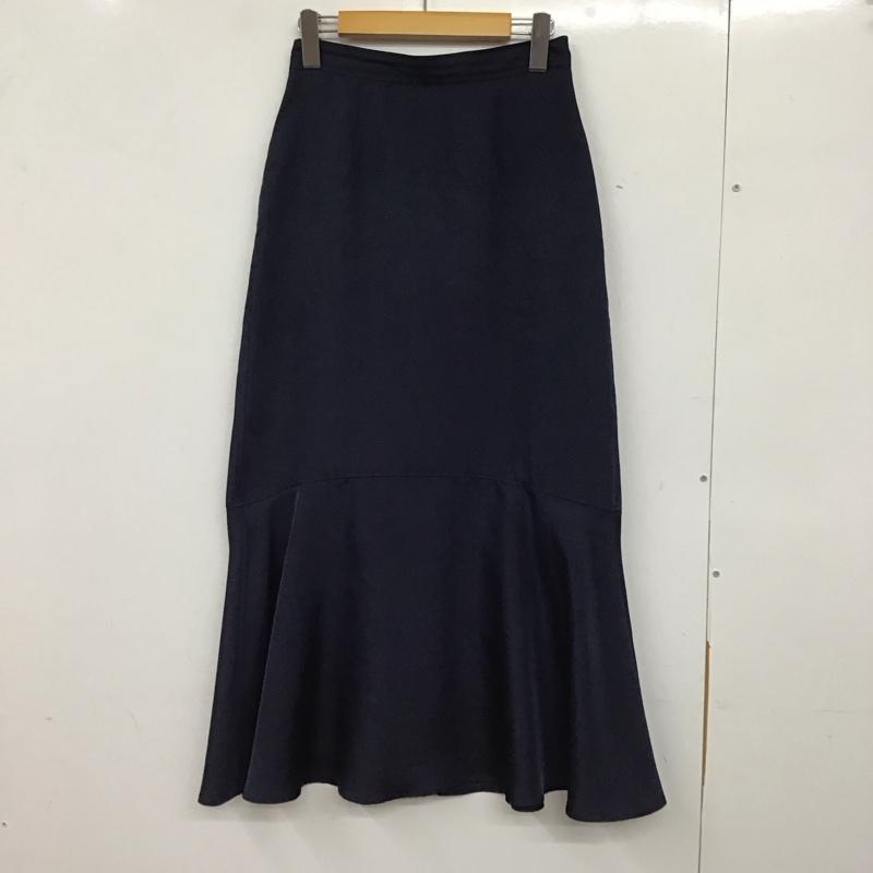グリーンレーベルリラクシング green label relaxing スカート ロングスカート 3624-699-2289 38 無地 紺 / ネイビー /  レディース USED 古着 中古 10137276
