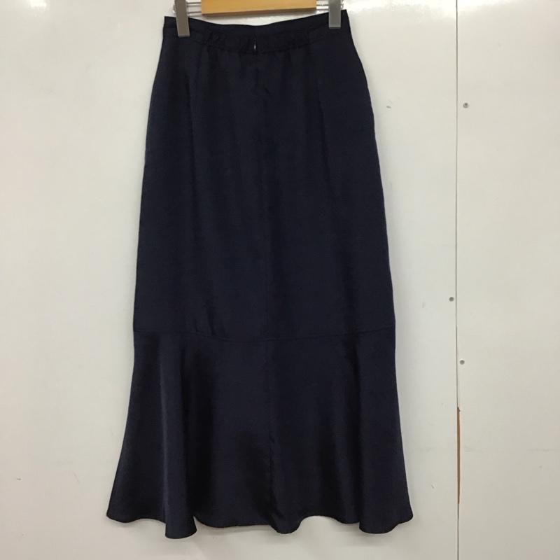 グリーンレーベルリラクシング green label relaxing スカート ロングスカート 3624-699-2289 38 無地 紺 / ネイビー /  レディース USED 古着 中古 10137276