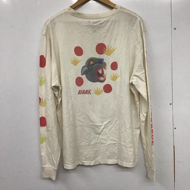 ロアーク リバイバル ROARK REVIVAL カットソー 長袖 長袖カットソー プリントカットソー クルーネック M プリント 白 / ホワイト /  メンズ USED 古着 中古 10137279