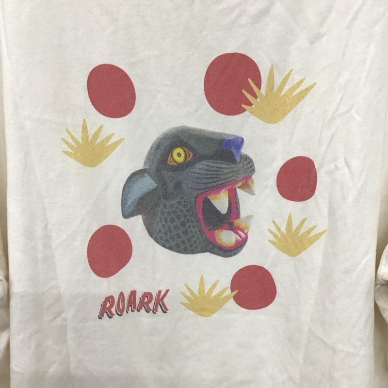 ロアーク リバイバル ROARK REVIVAL カットソー 長袖 長袖カットソー プリントカットソー クルーネック M プリント 白 / ホワイト /  メンズ USED 古着 中古 10137279