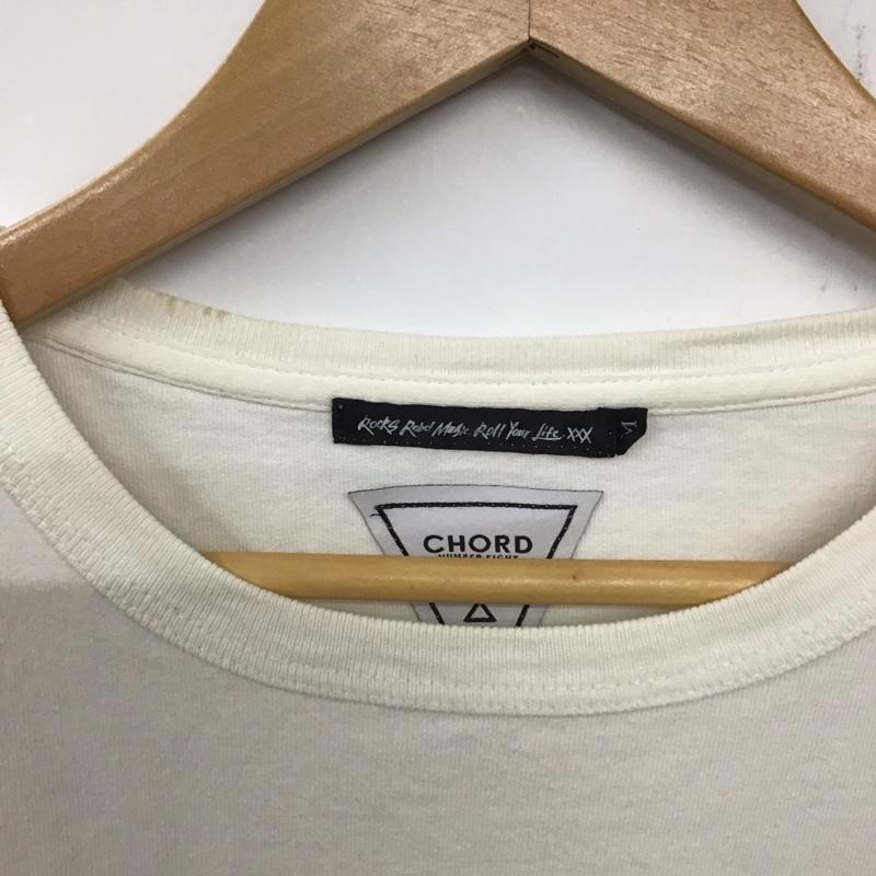 コードナンバーエイト CHORD NUMBER EIGHT カットソー 七分袖 長袖カットソー クルーネックカットソー 刺繍 M 刺繍 白 / ホワイト / X 黒 / ブラック /  メンズ USED 古着 中古 10137282